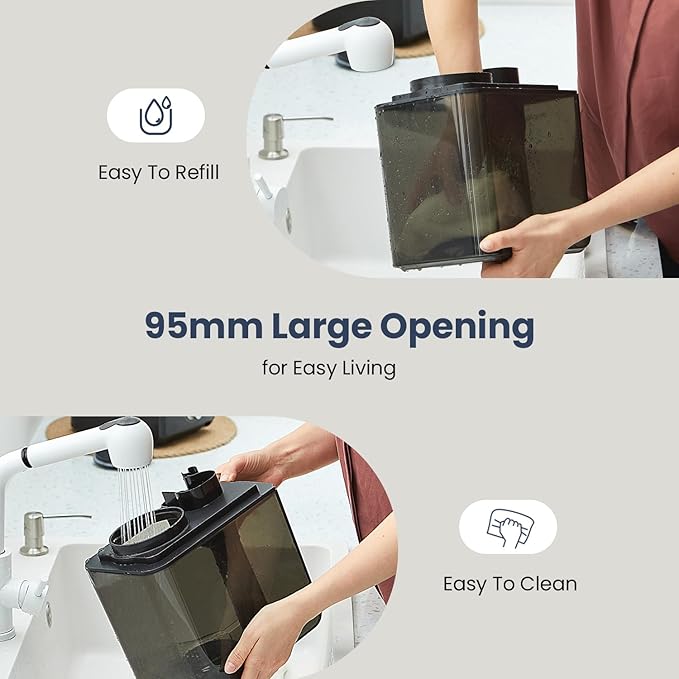 Humidifiers for Large Room Bedroom (6.5L), Cool Mist Ultrasonic Vaporizer for Home Whole House Babies, Customized Humidity, Night Light, Whisper-Quiet (Black)