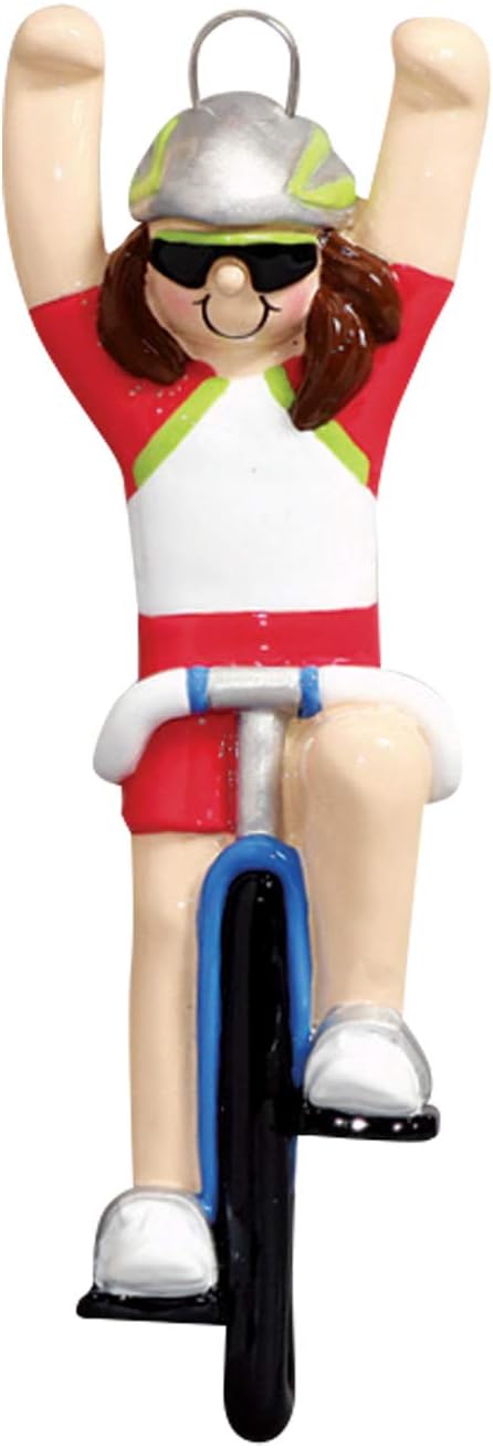 Personalized Cycling Ornament 2025 - Bike Ornaments for Christmas Tree Female Cycling Gifts Dirt Bike Ornament Workout Fitness Exercise Ornaments by Elves