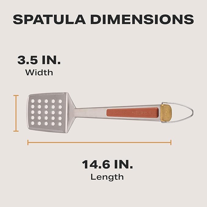 Current® Grill Spatula, 15.4" Stainless Steel, Heat-Resistant, Heavy Duty Outdoor & Grilling Tool for Kitchen, BBQ, Camping & Griddle Cooking