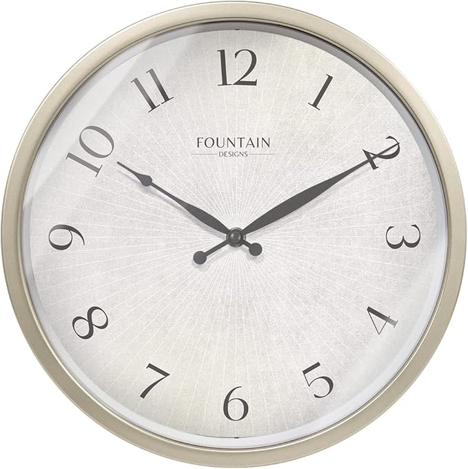 12 Inch Small Modern Farmhouse Wall Clock, Non Ticking Silent Clock, Modern and Vintage (Morning Silver)