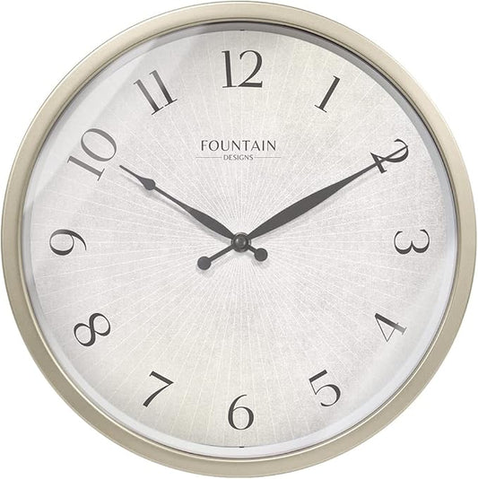 12 Inch Small Modern Farmhouse Wall Clock, Non Ticking Silent Clock, Modern and Vintage (Morning Silver)