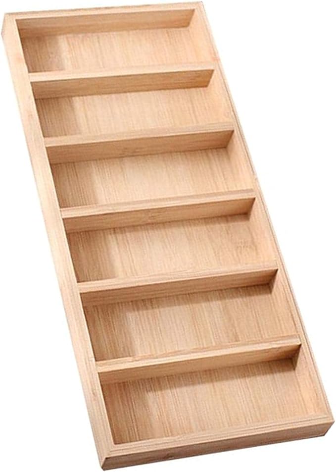 TANG SONG 1 Pack Bamboo Sunglasses Display Tray Eyewear Storage Case for Home or Office