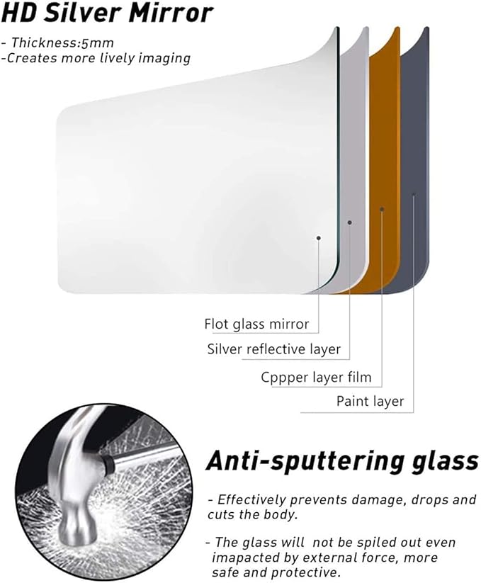 Arched Floor Mirror, 56"x20" Full Length Mirror, Standing Mirror Hanging or Leaning, Body Mirrors with Stand, Wall Mounted Mirror, Arched-Top Mirrors with Aluminum Frame for Bedroom (White)