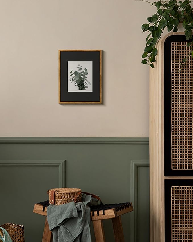 InSimSea Framed Wall Art for Living Room and Bathroom - Botanical Canvas Prints, Modern Plant Pictures, Farmhouse Eucalyptus Decor for Bath and Laundry Room - Rustic Painting Artwork 8x10in