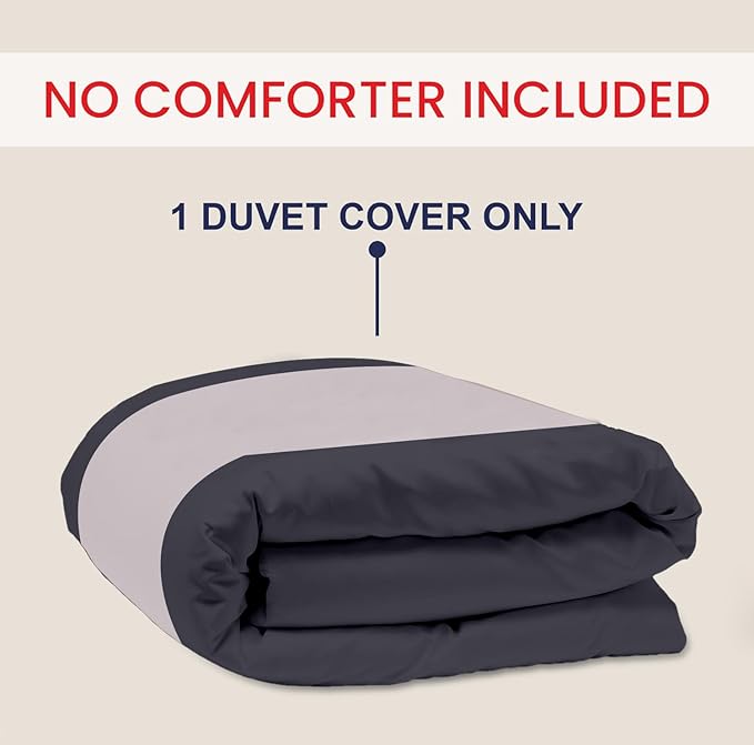 Kotton Culture 1 Pc Queen Size Duvet Cover Only -100% Egyptian Cotton Sateen 600 TC Ultra Soft Premium Durable Comforter Cover Zipper Closure & Corner Ties (Dashing Grey, Queen/Full 90" X 90")