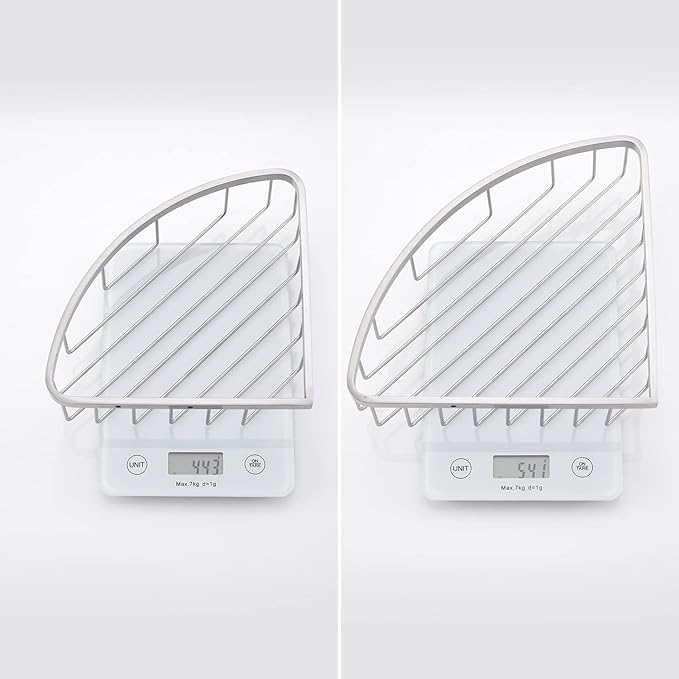 Corner Shower Caddy Organizer, SUS304 Stainless Steel Heavy Duty Rust-Proof Shelf Shampoo Holder, Wall Mounted Storage Rack for Bathroom Kitchen, 2 Packs Brushed Nickel