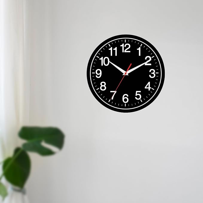 Wall Clock Modern 8 Inch Battery Operated Silent Non Ticking Small Analog Clock Decorative for Bedroom Kitchen Bathroom Office Home