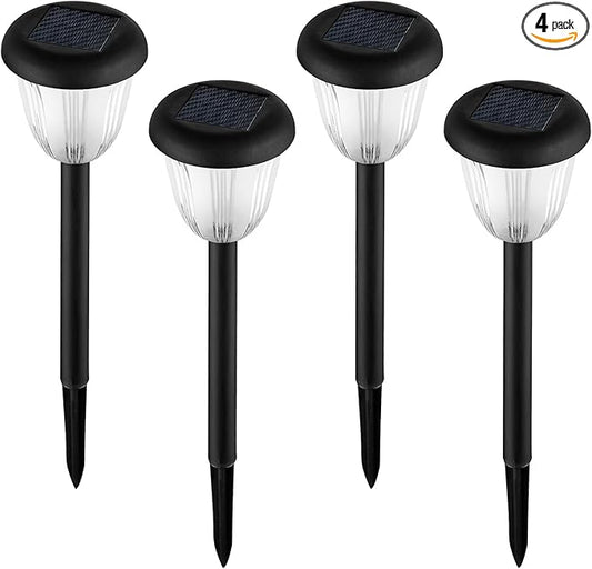 Solar Pathway Light for Outdoor, Solar Powered Pathway Landscape Lighting for Garden, 4 Pack Waterproof Solaire Walkway Light Landscape Lights for Driveway Lawn Patio Sidewalk Yard
