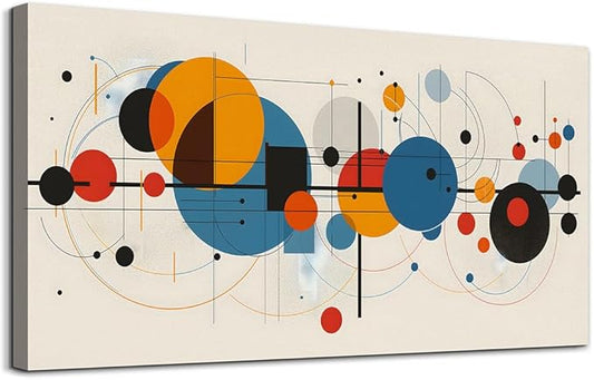 hyidecorart Boho Wall Art For Living Room Large Canvas Wall Decor For Bedroom Office Decorations Minimalism Abstract Geometric Wall Painting Ready to Hang Pictures Artwork Canvas Prints Home Decor