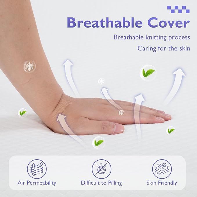 FDW 12 inch Gel Memory Foam Mattress Medium Firm Mattresses for Cool Sleep Relieving Pressure Relief CertiPUR-US Certified Mattress in a Box,Twin XL