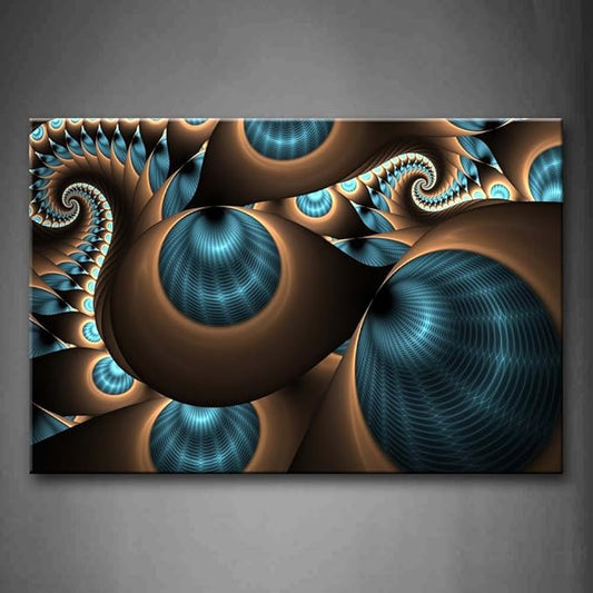 First Wall Art - Abstract Blue Brown Like Several Holes Wall Art Painting The Picture Print On Canvas Abstract Pictures for Home Decor Decoration Gift