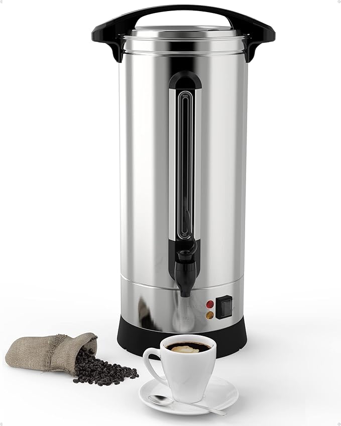 120 Cup Commercial Coffee Maker, [Quick Brewing] [Food Grade Stainless Steel] Large Coffee Urn Perfect For Church, Meeting Rooms, Lounges, and Other Large Gatherings-18 L