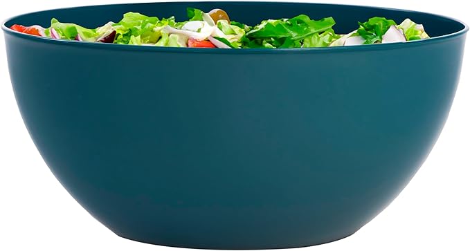 US Acrylic Vista Durable Plastic Salad and Serving 10-inch Bowls | Set of 4 in Coastal Colors | Reusable, BPA-free, Made in the USA | 135 oz. capacity