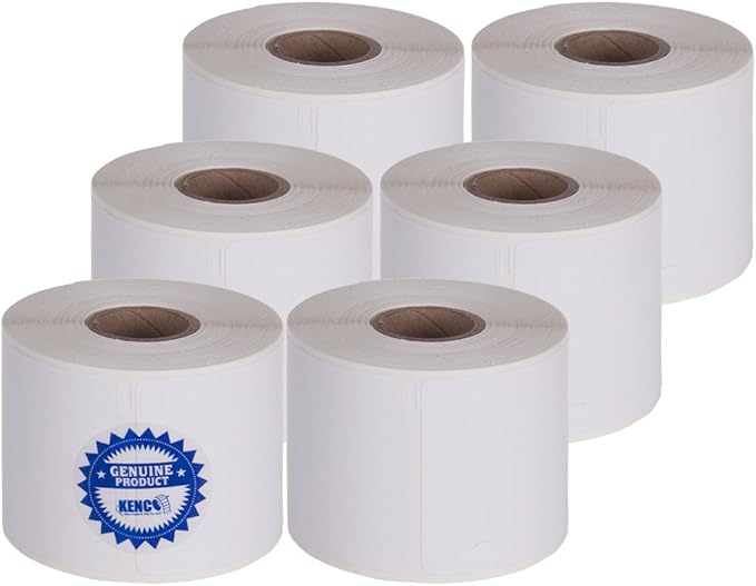 2 1/4in X 4in Name Badge Labels by Kenco, Compatible with Dymo 30857 (6 Pack)