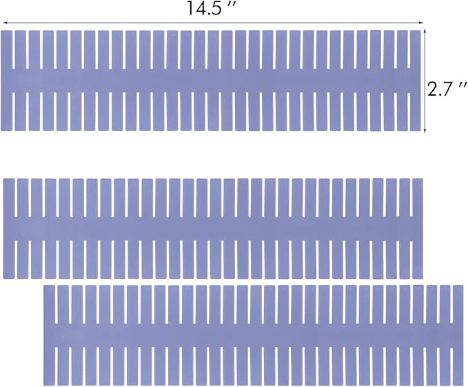 acDesign 40Pcs Grid Drawer Dividers, Adjustable Drawer Organizer for Socks, Underwear, Lingerie, Makeup, Bedroom Office Kitchen Storage (Blue)