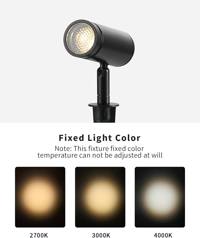 Landscape Lighting Low Voltage, 7W Outdoor Spotlights with Power Supply, 24V Plug in LED Spot Lights for Yard, Backyard, House, Pathway, Garden, IP65 Waterproof CRI 90