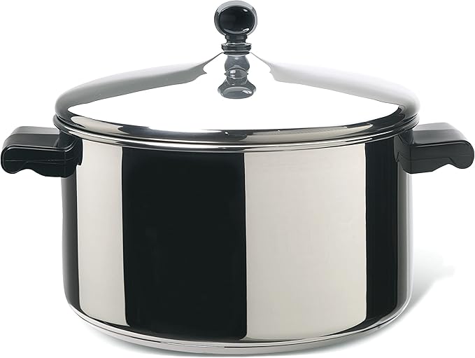 Farberware Classic Stainless Steel 6-Quart Stockpot with Lid, Stainless Steel Pot with Lid, Silver (Pack of 3)