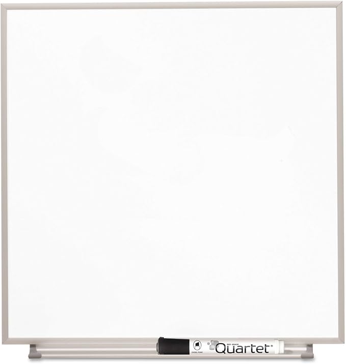 Quartet Matrix Modular Magnetic Whiteboard, 16" x 16", Includes Tray and Marker, Silver Aluminum Frame (M1616)