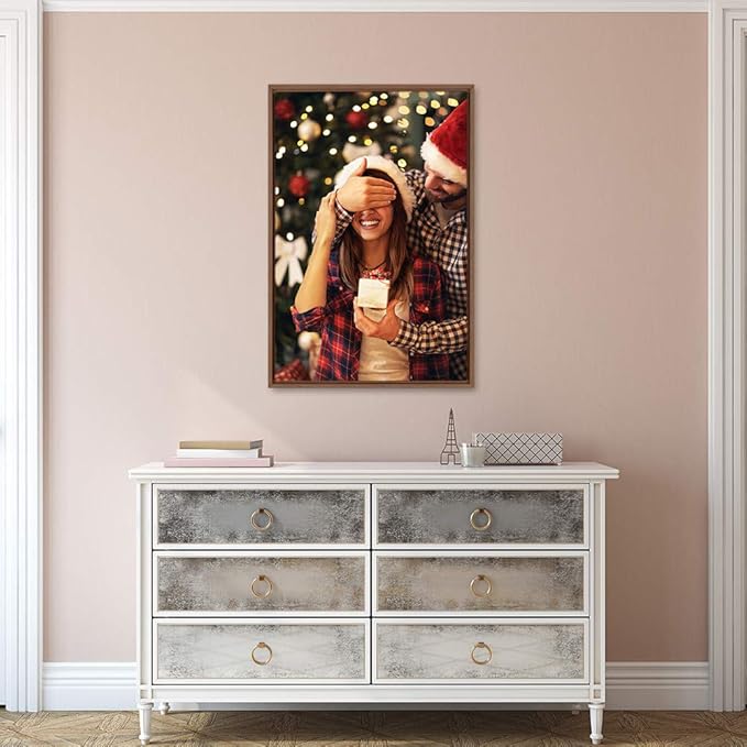 wall26 Framed Custom Canvas Wall Art for Living Room, Bedroom Canvas Prints for Home Decoration Ready to Hang - 16"x24", Natural Frame