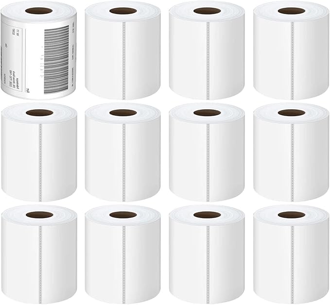 4x6 Thermal Labels - 3000 Labels, Industrial, Direct Thermal, Perforated, Postage, Shipping, Compatible with Zebra, MUNBYN, Polono, USPS, UPS, FedEx, DHL, Amazon, eBay & PAYPAL