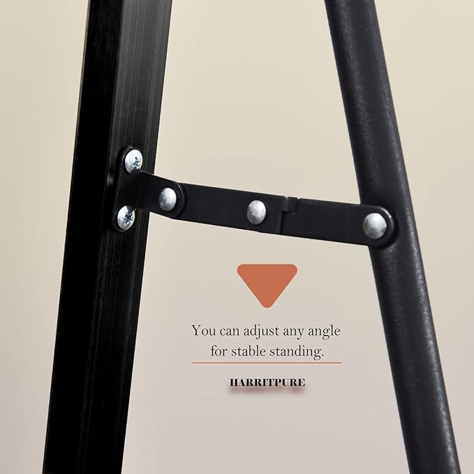 HARRITPURE 65"x22" Full Length Mirror Aluminum Frame Wall Mirror Floor Rectangle Mirrors Standing Wall & Leaning Large Dressing Mirror for Living Room Bedroom Cloakroom,Black