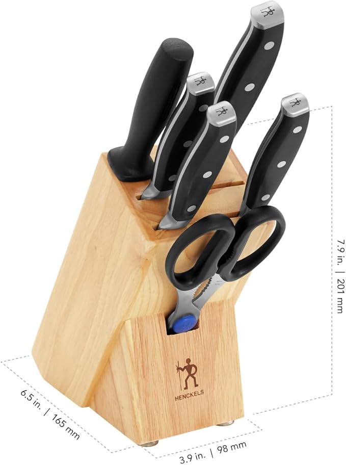 HENCKELS Forged Premio 7-Piece Block Knife Set