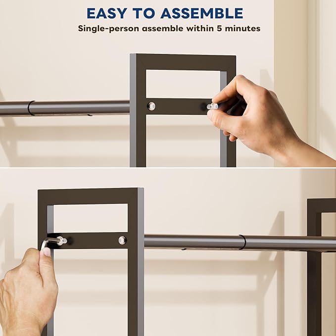 Mavivegue Expandable Shoe Rack for Closet, 3-Tier Shoe Organizer, Adjustable Shoe Rack for Front Door Entrance, Entryway