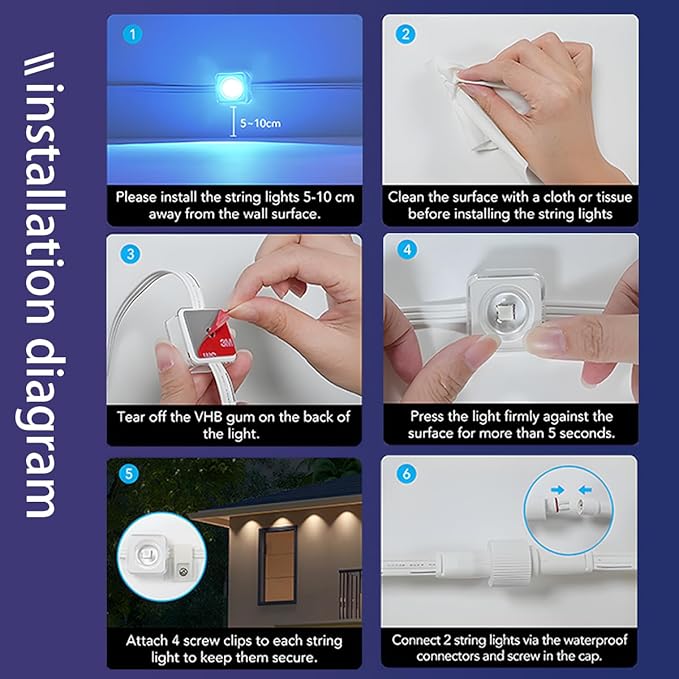 Permanent Outdoor Light,150ft with 100 LED Eaves Lights,Smart RGB Outdoor Lights with 75 Scene Modes,IP67 Waterproof,for Halloween Decorations,Christmas,Party,App and Remote