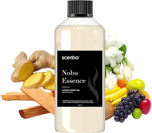 Hotel Diffuser Oil Inspired by The Nobu Hotel Scent - 500 mL 16.9 fl oz - Essential Oil Blend Jasmine, Lilly, Sandalwood & Fresh Citrus for HVAC & Ultrasonic Diffusers - Nobu Essence