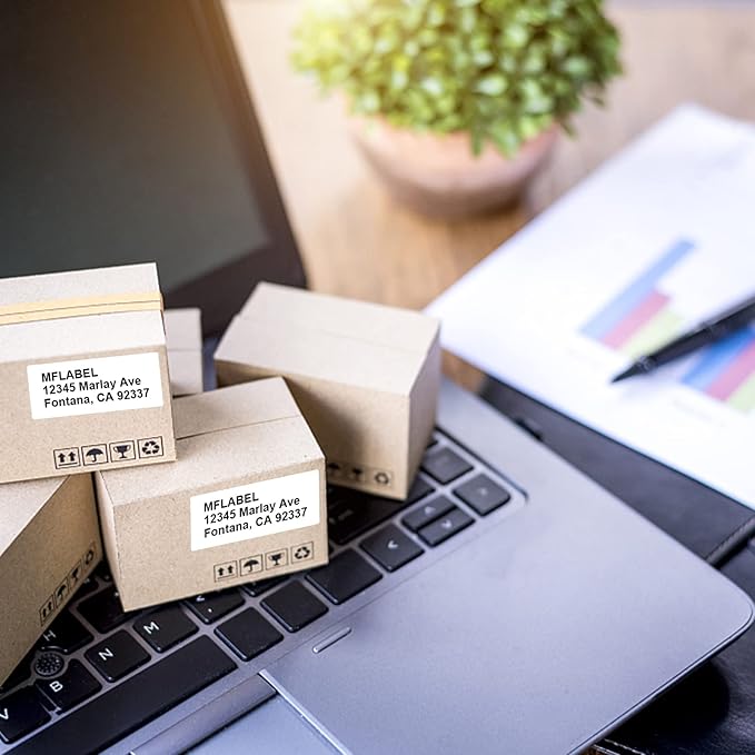 MFLABEL Address Labels, 1" x2-5/8 Mailing Labels, 30-UP White Shipping Labels for Inkjet or Laser Printer, 3000 Sticker Labels (100 Sheets), 30 Labels per Sheet