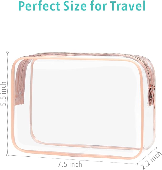 F-color Hanging Shower Caddy Portable with Clear Makeup Bag - College Dorm Essentials for Guys with Hooks Pink, TSA Approved Toiletry Bag for Travel Size, Rose Pink