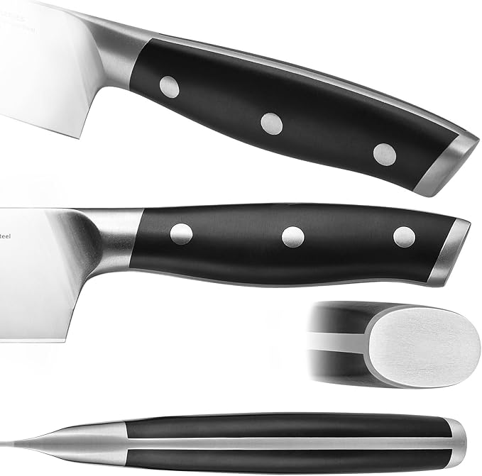 Stahl High Carbon Exclusive German Steel 8 inch Bread Knife (Black)