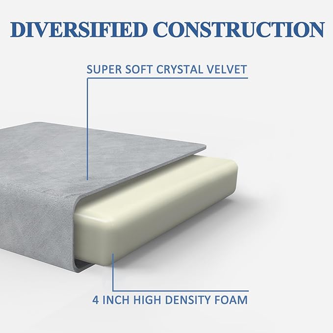 SINWEEK Tri Folding Mattress with Storage Bag 4" Foldable Mattress Foam Topper Floor Cot, Guest Bed with Machine Washable Cover and Waterproof Lining, CertiPUR-US Certified 52 x 73 Inch