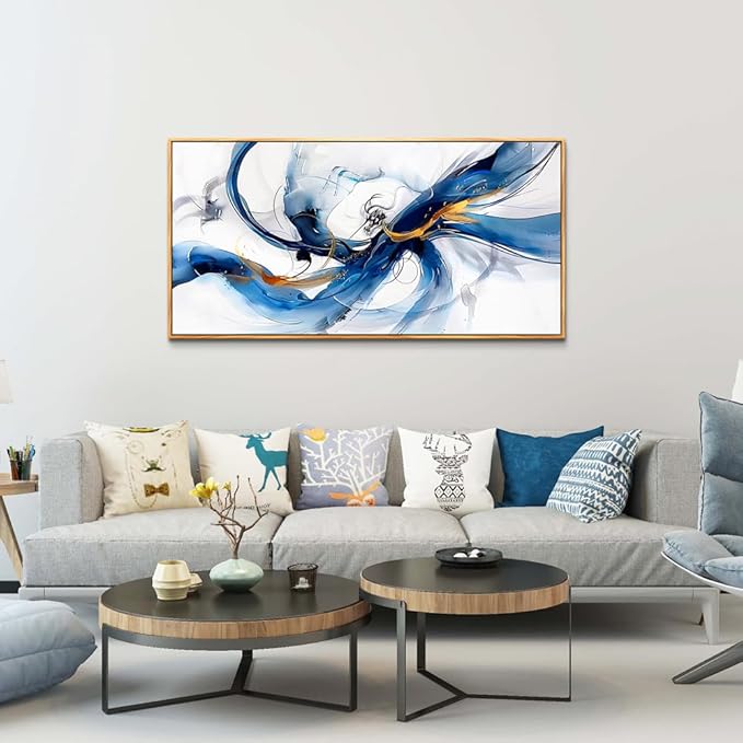 hyidecorart Canvas Prints Minimalism Decor Posters Wall Art For Living Room Large Wall Decor for Bedroom Abstract Painting Wall Artworks Hang Pictures For Office Decoration Wood Framed Hotel Mural