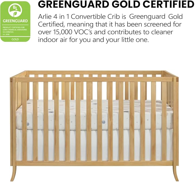 Oxford Baby Arlie 4 in 1 Convertible Island Crib Natural