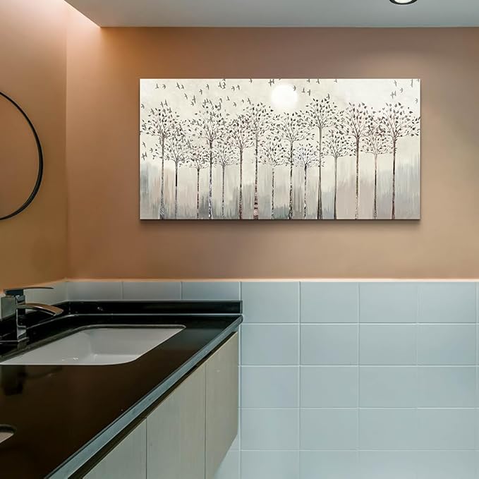 Wapluam Large Canvas Wall Art For Living Room Framed Wall Decorations For Office Bedroom Wall Decor Scenery Abstract Wall Paintings Pictures Artwork Canvas Prints Boho Room Home Decor 24X48 in