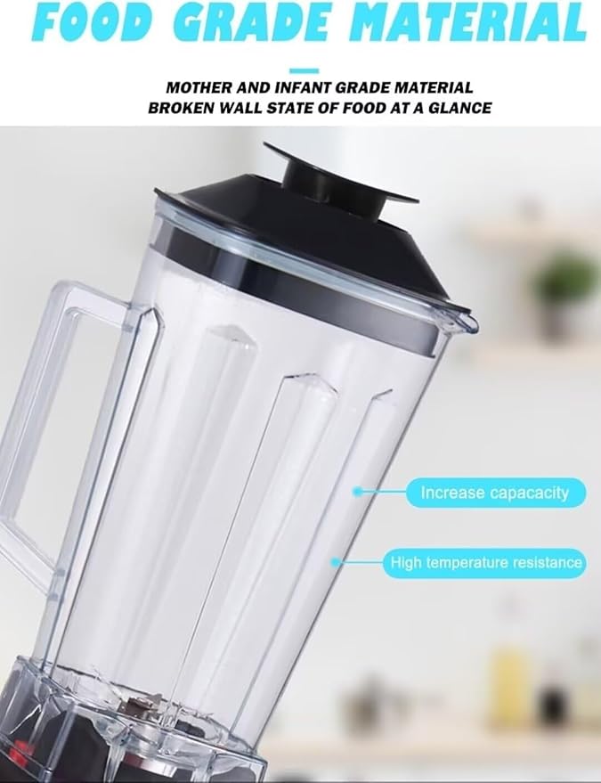 Professional High Speed Blender for Shakes and Smoothies,Home Commercial Countertop Food Processor,2500W 9525 Pure Copper Motor,Double Bearing Blades