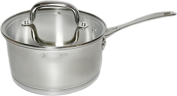 Stainless Steel Saucepans Impact Bonded Right Angles SS Saucepan 3.3QT 20cm