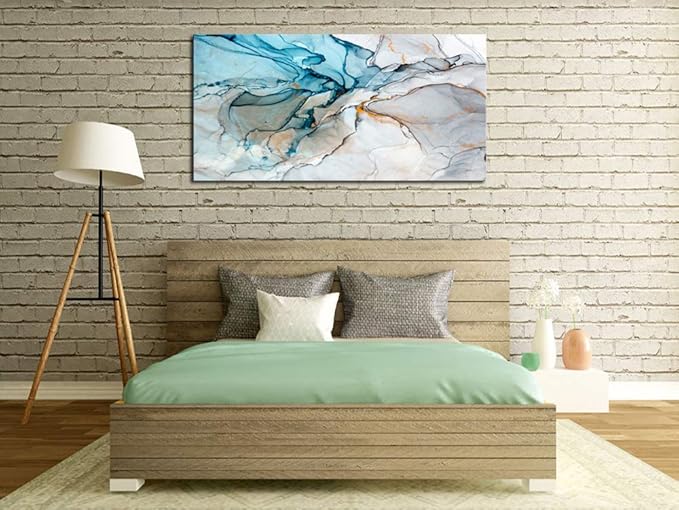 DZL Art A73874 Framed Wall Art Colorful Abstract Painting Background Canvas Wall Art Print Painting for Wall Decor Home Decor