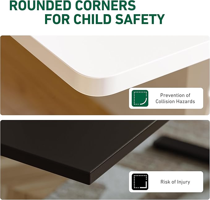 FEZIBO 48 x 24 Inches Standing Desk with Drawer, Adjustable Height Electric Stand up Desk with Storage, Sit Stand Home Office Desk, Ergonomic Computer Desk, White