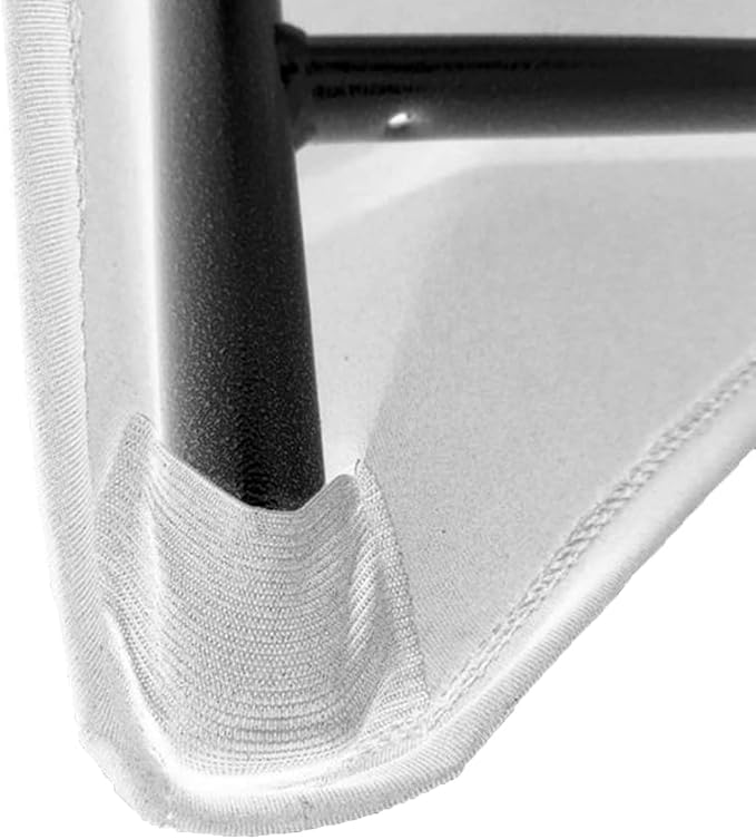 2 Pack 6FT White Spandex Tablecloth Stretch Fitted Table Cover for Rectangular Table Event, Wedding, Banquet and Parties