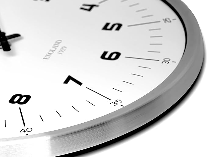 HARRIS & CO. CLOCKMASTERS ( 13 inch Premium Luxury Wall Clock Number Dial (Metal Frame & Curved Glass)(Silent Sweep Noiseless Technology) Model Name - Harley Street