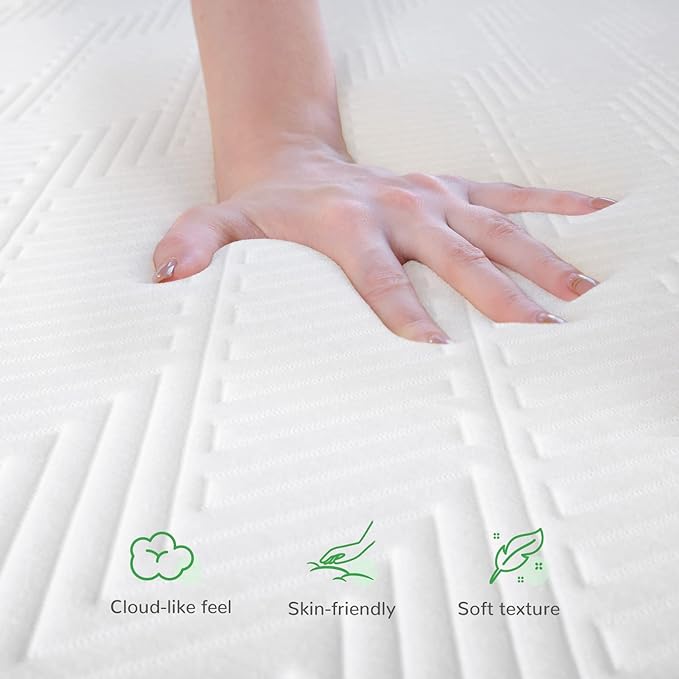 Novilla Queen Mattress, 10 Inch Gel Memory Foam Mattress Queen Size for Cool Night Sleep & Pressure Relief, Medium Firm with Breathable Bamboo Cover, Mattress in a Box, Lullaby