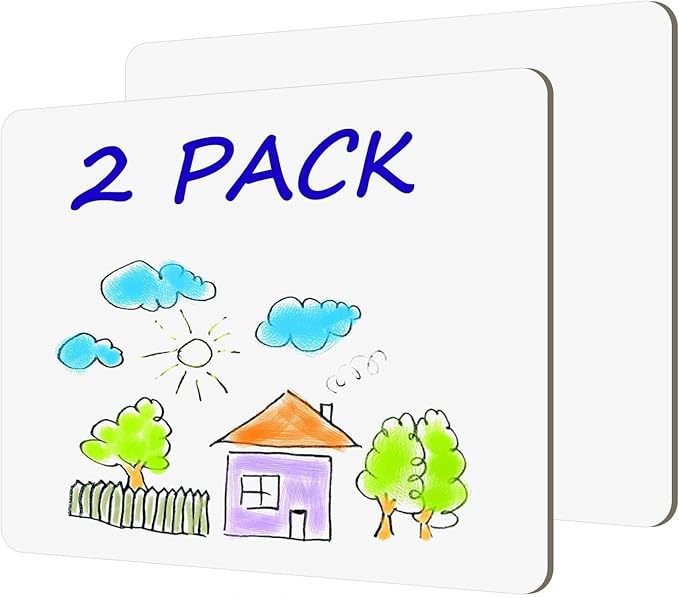 White Board Dry Erase Boards Classroom Pack Mini White Boards 9" x12” Double Sided Personal Whiteboards for Students Teachers School Supplies Lapboards