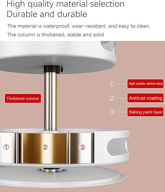 2 Tier Lazy Susan Organizer for Kitchen,Turntable for Cabinet,Turntable Organizer for Cabinet Pantry Table Organization