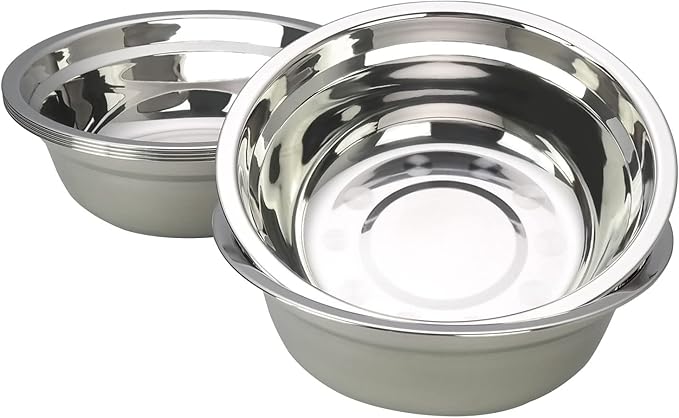 6 Packd Salad Mixing Bowls, Stainless Steel Serving Bowl for Cooking Baking
