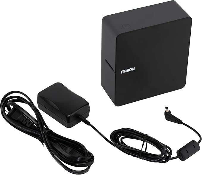 LABELWORKS Epson LW-C610PX-BLK Premium Portable Bluetooth Label Machine Printer with AC Adapter – Create Labels for Crafts and Organization, Designer Tape Supported, App Compatible