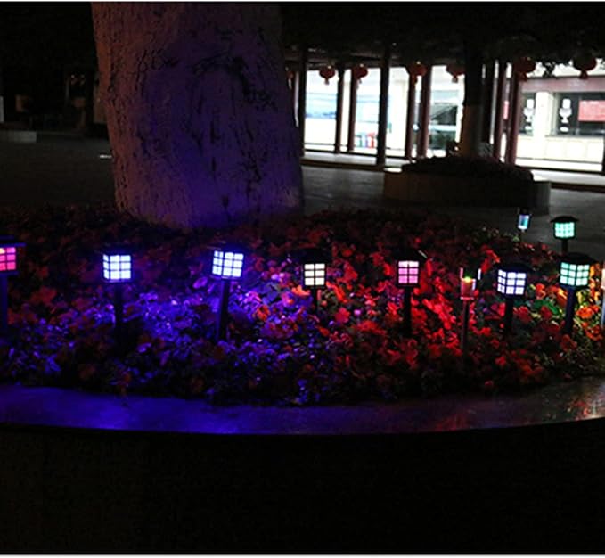 Outdoor Solar Pathway Lights Waterproof 2-Packs Outside LED Decorative Lights Landscape Lighting for Yard Patio Driveway Garden (RGB)