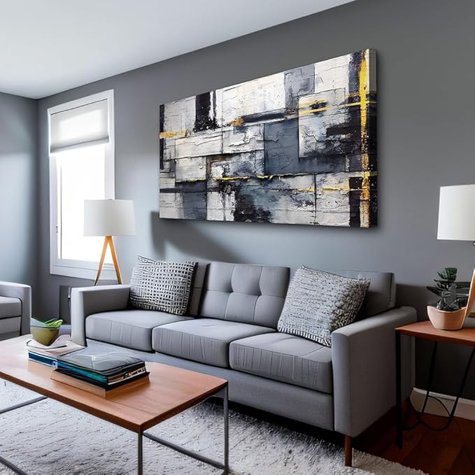 hyidecorart Large Minimalism Abstract Wall Painting Modern Wall Art For Living Room Canvas Wall Decor For Bedroom Office Decoration Pictures Artwork Prints Home Decor Ready to Hang Poster