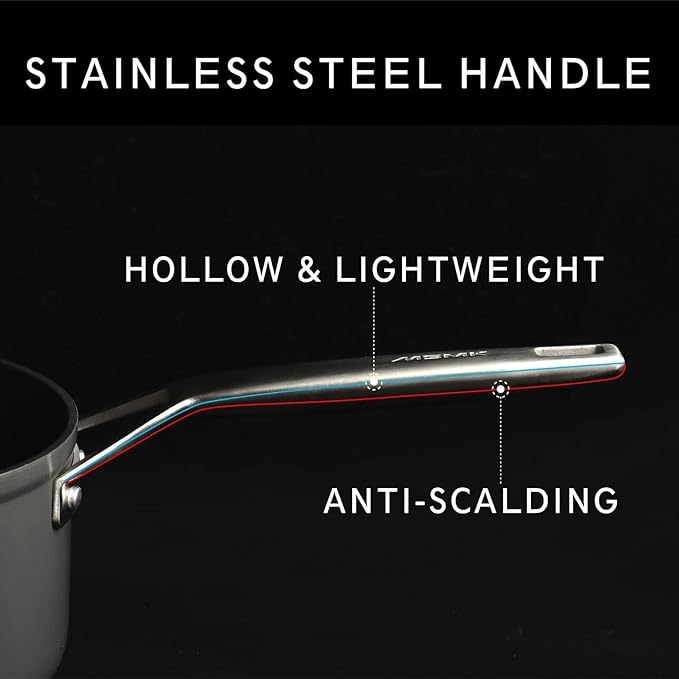 MsMk 12 1/2 inch Non Stick Frying Pan with Lid,Titanium and Ceramic Nonstick Large Skillet，Stay-Cool Handle,Scratch-resistant,Non-Toxic,Induction，Dishwasher Safe, Oven Safe to 700°F